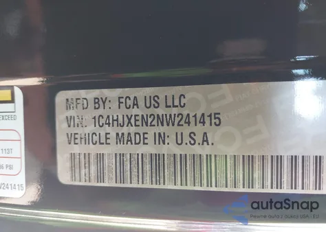 2022 Jeep Wrangler Unlimited Sahara 4X4 from USA, damaged, VIN 1C4HJXEN2NW241415